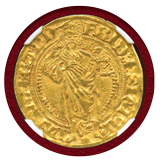 ドイツ ブランデンブルク (1486-95) 1グルデン 金貨 フランコニア NGC AU50