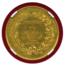 イギリス 1889年 ロンドン大学 アワード金メダル NGC MS60