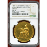 イギリス 1889年 ロンドン大学 アワード金メダル NGC MS60