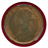 イギリス 1890年 ペニー 銅貨 ヴィクトリア バンヘッド PCGS MS63RB