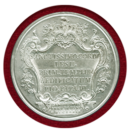 ポルトガル 1779-Dated 銀メダル マリア1世&ペトロ3世 NGC UNCD