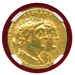 プトレマイオス朝 285/4-246BC テトラドラクマ金貨 プトレマイオス2世 Ch VF