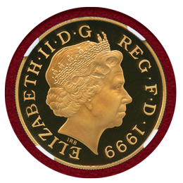 イギリス 1999年 5ポンド 金貨 ダイアナ NGC PF69UCAM