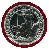 イギリス 2014年 2ポンド 銀貨 ブリタニア NGC MS69DPL