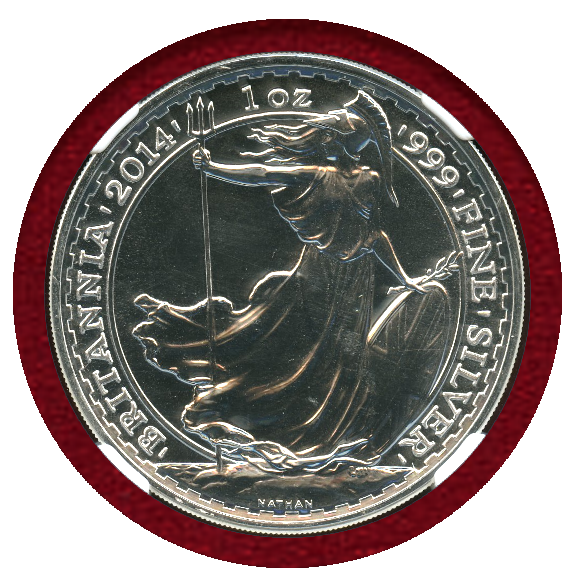JCC | ジャパンコインキャビネット / イギリス 2014年 2ポンド 銀貨 ブリタニア NGC MS69PL ER