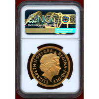 イギリス 2002年 5ポンド 金貨 エリザベス2世 ゴールデンジュビリー NGC PF70UC