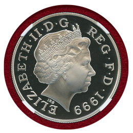 イギリス 1999年 5ポンド 銀貨 ダイアナ NGC PF70UC