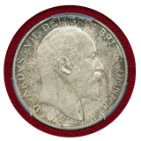 イギリス 1902年 シリング 銀貨 エドワード7世 PR64 Matte