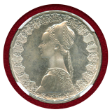 イタリア 1969R 500リレ 銀貨 コロンブスの船 NGC MS66