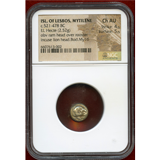 古代ギリシャ レスボス島 521-478 BC ヘクテ エレクトラム金貨 羊とライオンCh AU