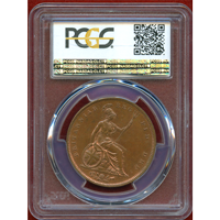 イギリス 1841年 ペニー 銅貨 ヴィクトリア ヤングヘッド PCGS MS63BN