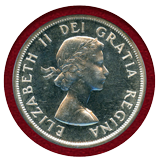 カナダ 1958年 1ドル 銀貨 ブリティッシュコロンビア100年記念 PCGS PL65