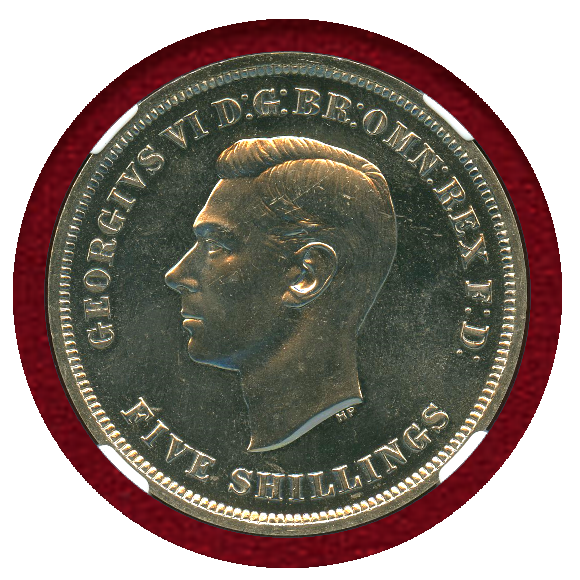 1951　イギリス　クラウン　白銅貨　PL65