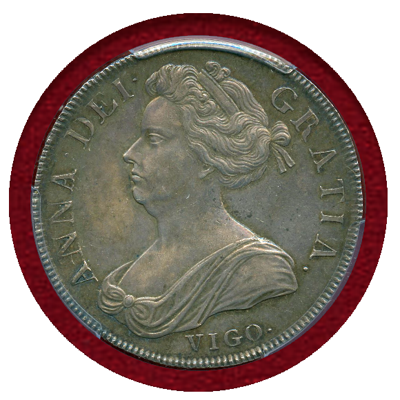 JCC | ジャパンコインキャビネット / イギリス 1703年 クラウン 銀貨 アン女王 VIGO PCGS AU58