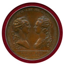 【SOLD】フランス 1770年 マリーアントワネット婚約記念　銅メダル PCGS MS64