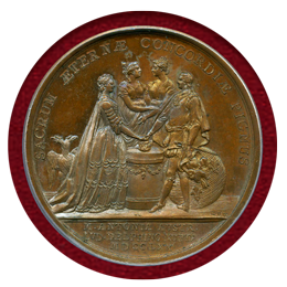 【SOLD】フランス 1770年 マリーアントワネット婚約記念　銅メダル PCGS MS64