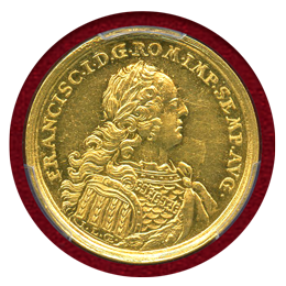ドイツ レーゲンスブルク ND(1745-65) 1ダカット 金貨 都市景観 PCGS MS61