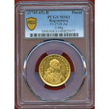 ドイツ レーゲンスブルク ND(1745-65) 1ダカット 金貨 都市景観 PCGS MS61