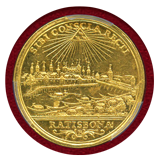 ドイツ レーゲンスブルク ND(1745-65) 1ダカット 金貨 都市景観 PCGS MS61