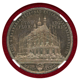 オーストリア 1887年 2フローリン銀貨 クッテンベルク鉱山再開記念 NGC PF62