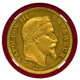 フランス 1855年 100フラン ギルト試作貨 プルーフ 表裏セット ナポレオン3世 PF63
