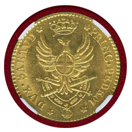 イタリア サルディニア 1786年 ドッピア金貨 ヴィットーリオ・アメデーオ3世 MS64