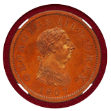 イギリス 1807年 ペニー 銅貨 プルーフ リストライク ジョージ3世 NGC PF65BN