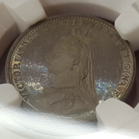 イギリス 1887年 3ペンス 銀貨 ヴィクトリア ジュビリーヘッド NGC PF64