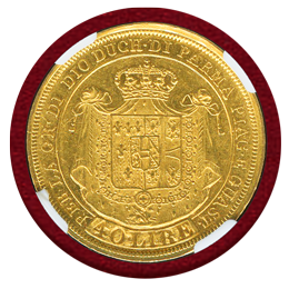 イタリア パルマ公国 1815年 40リレ 金貨 マリア・ルイーザ NGC AU55
