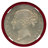 イギリス 1845年 試作(Pattern)クラウン銀貨 ヴィクトリア ヤングヘッド UNCD