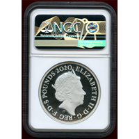 イギリス 2020年 5ポンド(2oz) 銀貨 スリーグレイセス NGC PF70UC ER