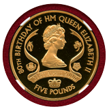 英領ジャージー島 2006年 5ポンド 金貨 エリザベス2世 生誕80年記念 NGC PF69UC