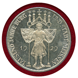 ドイツ ワイマール共和国 1929E 5マルク 銀貨 マイセン PCGS PR63CAM