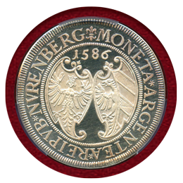 ドイツ ニュルンベルク ”1586”1975年 60Kr 銀貨 リストライク PCGS SP67