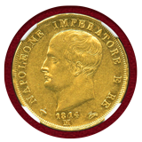 イタリア ナポレオン王国 1814M 40リレ 金貨 ナポレオン NGC AU58