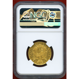 イタリア ナポレオン王国 1814M 40リレ 金貨 ナポレオン NGC AU58
