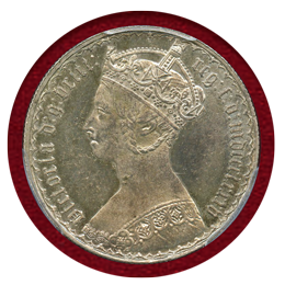 イギリス 1885年 銀貨 ヴィクトリア女王 フローリン(2S) PCGS MS63