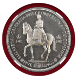 イギリス 1953年 エリザベス2世 戴冠記念 白銅貨 クラウン NGC PF67CAM
