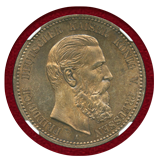 ドイツ プロイセン 1888A 5マルク 銀貨 フリードリヒ3世 NGC MS62