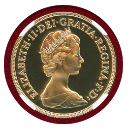 イギリス 1983年 2ポンド 金貨 エリザベス2世 ヤングバスト NGC PF69CAM