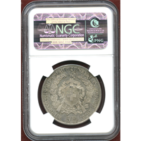 スイス 射撃祭 1872年 5フラン 銀貨 チューリッヒ NGC MS63