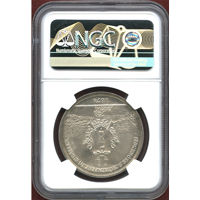 スイス 連邦射撃祭 1874年 5フラン 銀貨 ザンクト・ガレン NGC MS64+