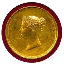 イギリス 1837年 銅メダル ギルト ヴィクトリア女王ロンドンシティ訪問記念