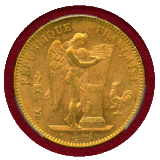 フランス 1904A 50フラン 金貨 エンジェル PCGS MS63