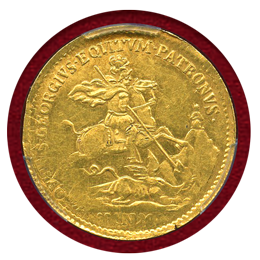 ハンガリー (1709-46) ダカット金貨 聖ジョージ竜退治とキリスト一行 MS61