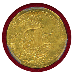 ハンガリー (1709-46) ダカット金貨 聖ジョージ竜退治とキリスト一行 MS61