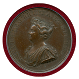 イギリス 1708年 銅メダル アン女王 サルディニアとメノルカ島占領記念 PCGS SP64