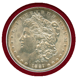 【SOLD】アメリカ 1887年 $1 銀貨 モルガンダラー NNC MS67