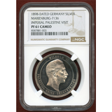 ドイツ 1898年 銀メダル ウィルヘルムⅡパレスチナ訪問 NGC PF61CAMEO
