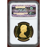 英領 タークスカイコス 1977年 100クラウン 金貨 ヴィクトリア4肖像 NGC PF69UC